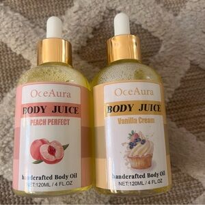 Body Juice Handcrafted Body Oil Set - Peach Perfect & Vanilla Cream